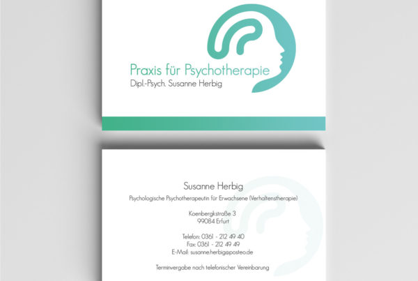 Visitenkarten Psychotherapiepraxis Susanne Herbig